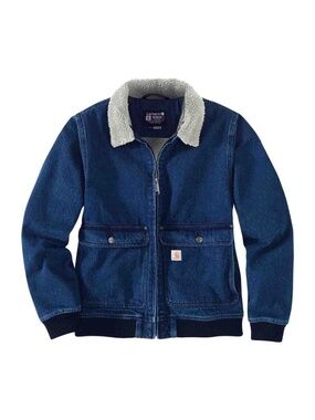 Carhartt Women's 105446 Women's Relaxed Fit Denim Sherpa-Lined Jacket XS